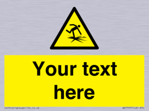 Custom warning thin ice